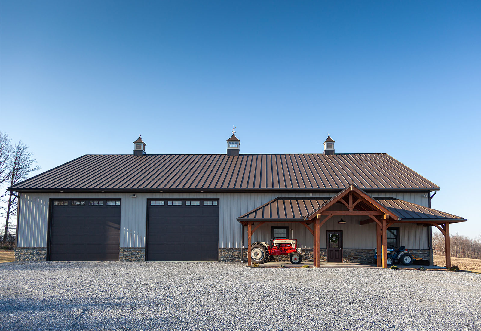 exterior of tractor barn construction in Lebanon, PA